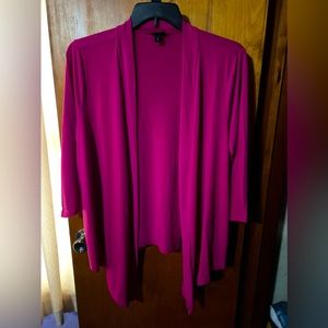Torrid (Size 2) NWOT: Beautiful Fuchsia Cardigan 3/4 Sleeve